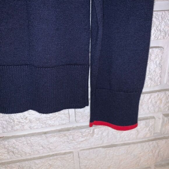 NWT⛵️Charter Club Navy Button Sweater Cardigan w/ embroidered ⛵️ sailboats Sz S - Picture 11 of 16